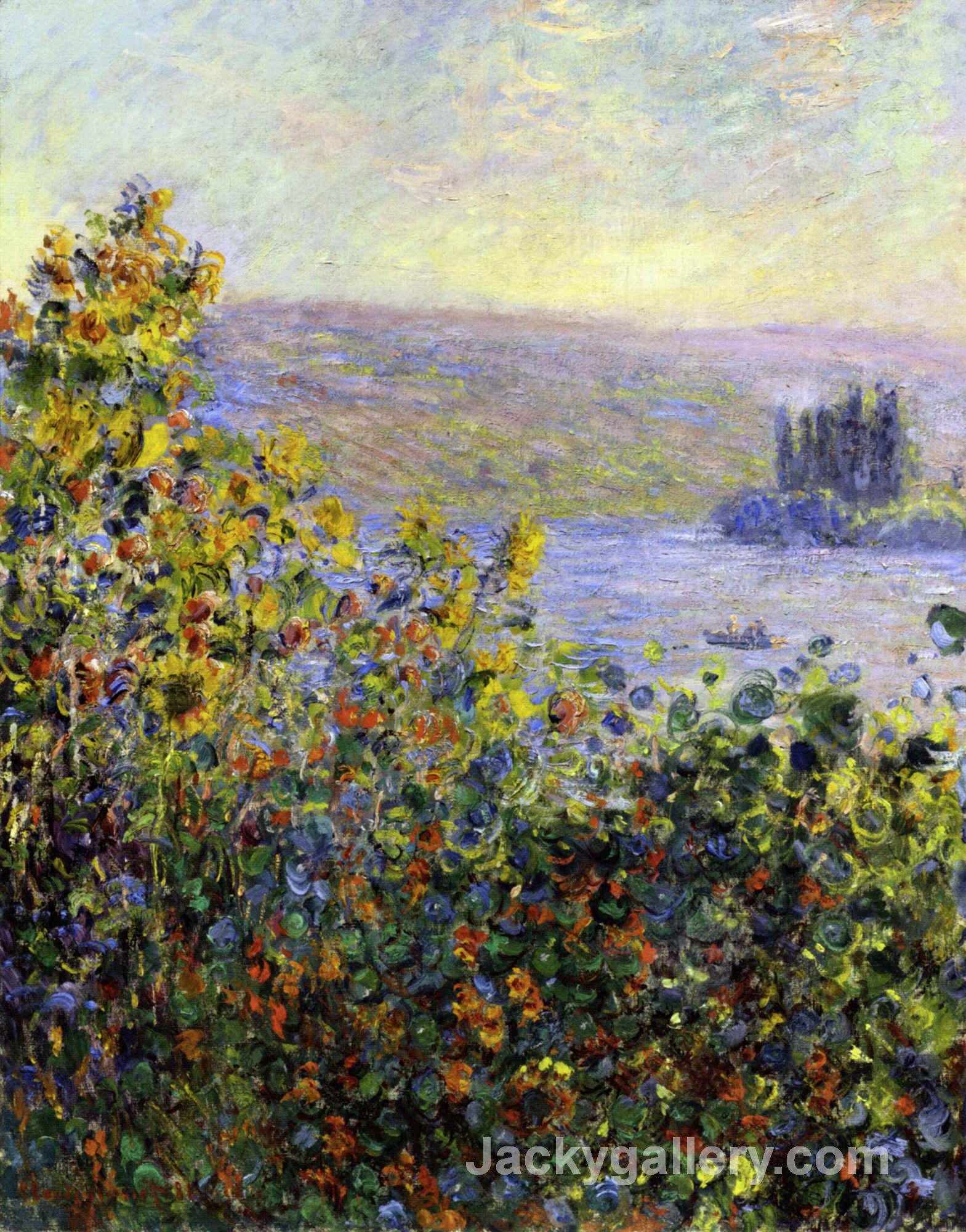 Flowers Beds at Vetheuil by Claude Monet paintings reproduction